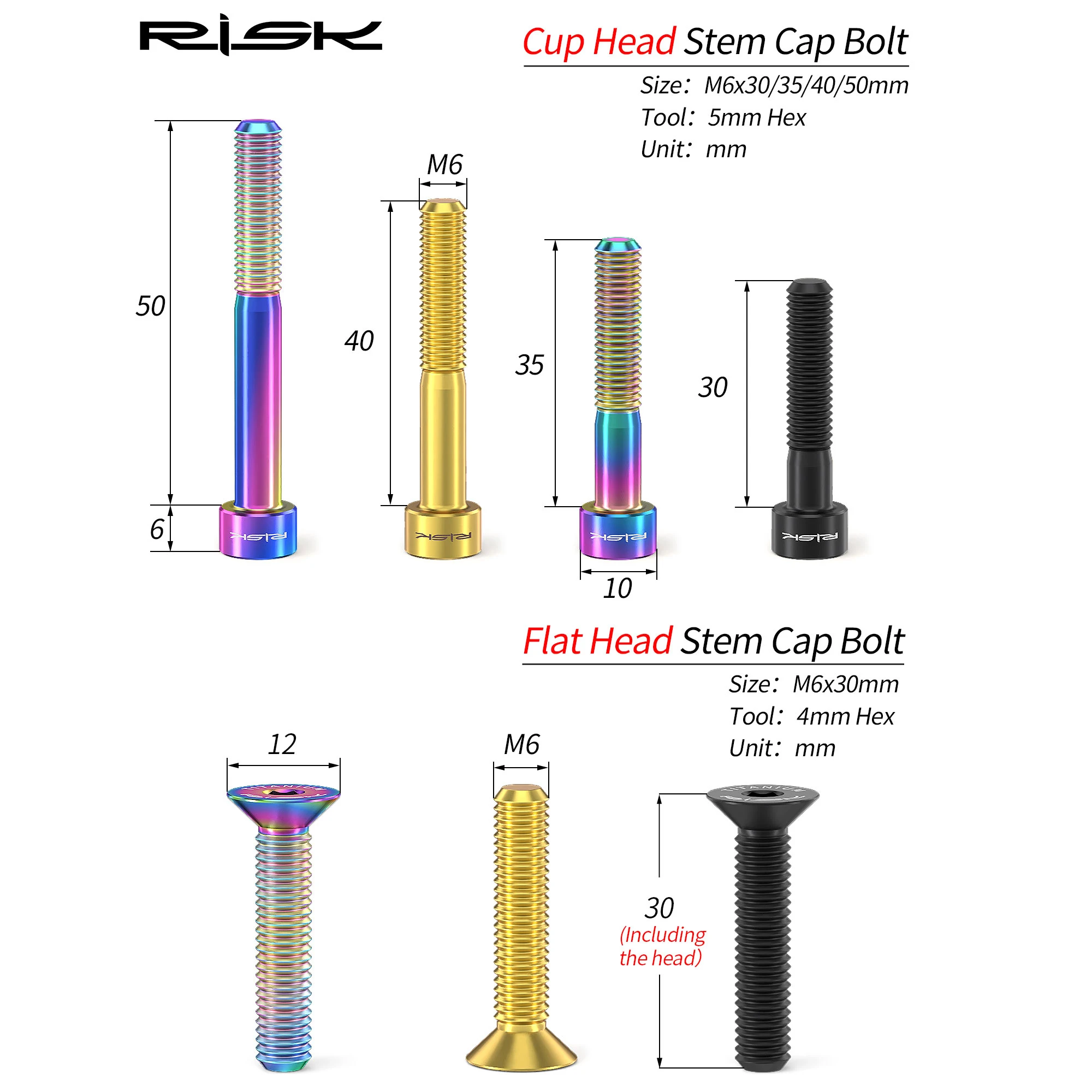RISK Bike Titanium Bolt Screw  - Snapback Hat Flat recensie en prijs