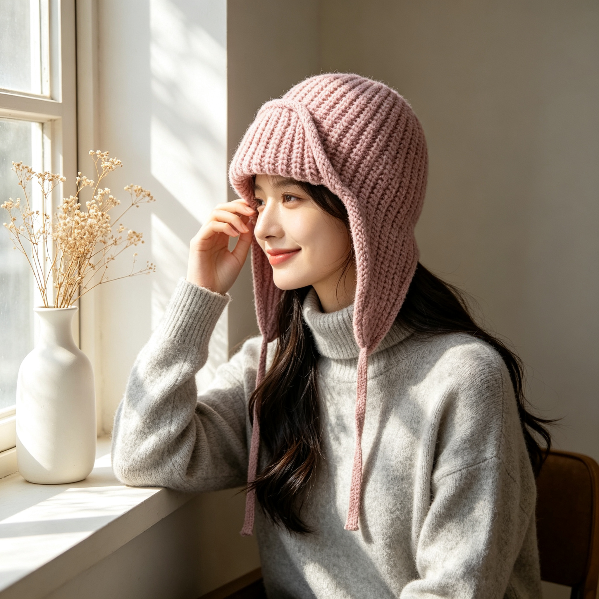 Autumn Winter Knit Earflap Bea - Trapper Hat Ear Flap recensie en prijs