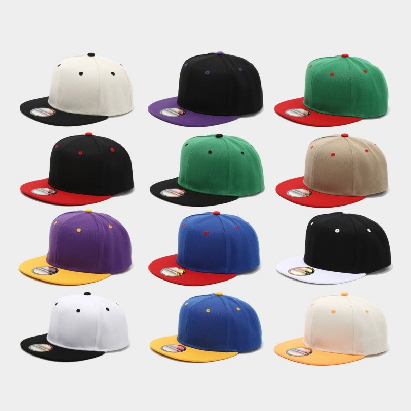 Two-Tone Color-Blocking Hip-Ho - Snapback Hat Flat recensie en prijs