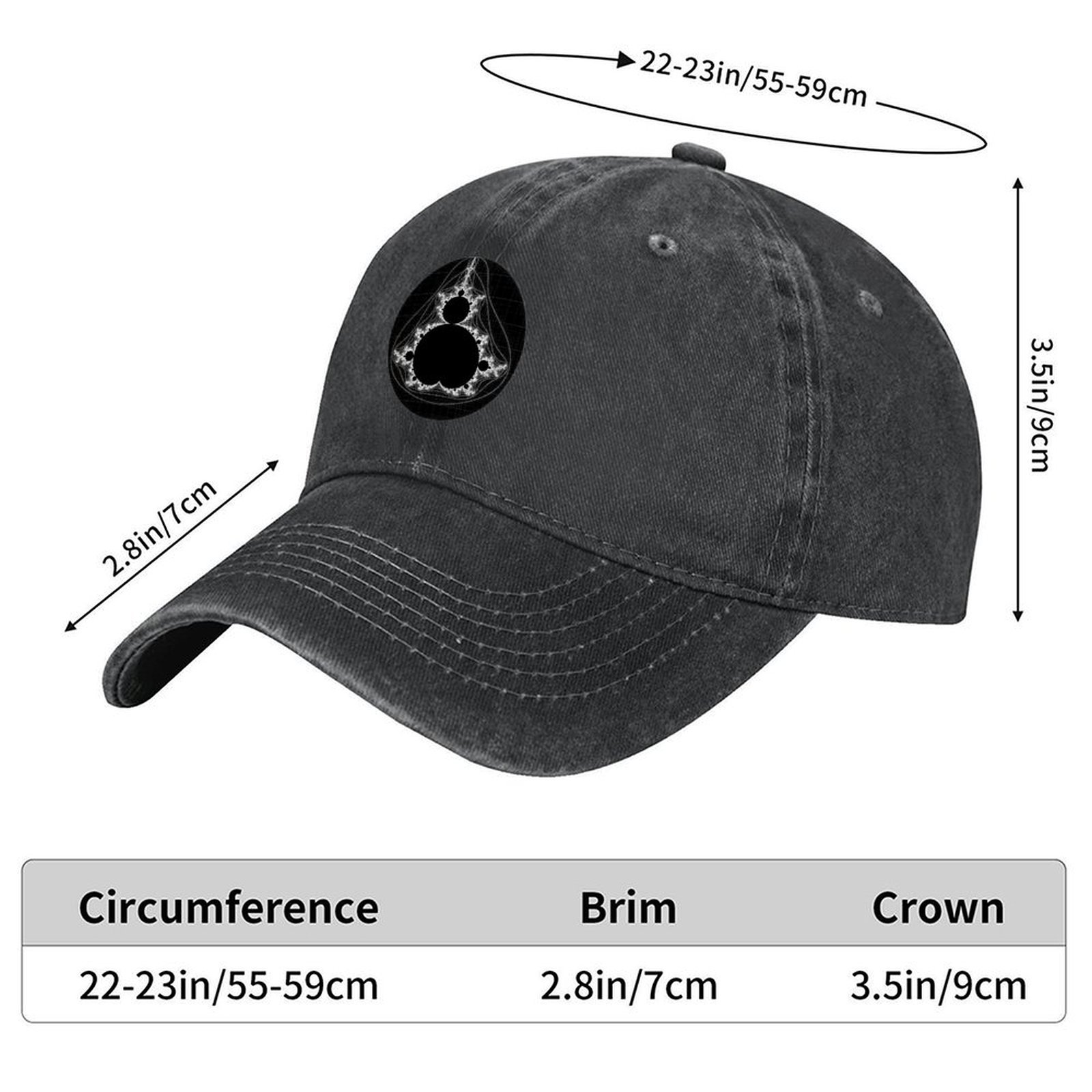 White - Linear Mandelbrot Base - Golf Cap Dad recensie en prijs