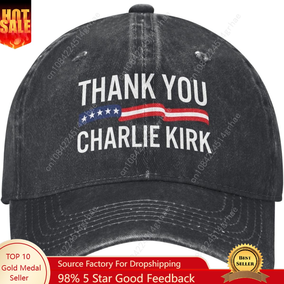 Trewrdt Thank You Charlie Kirk - Dad Hat Cotton recensie en prijs