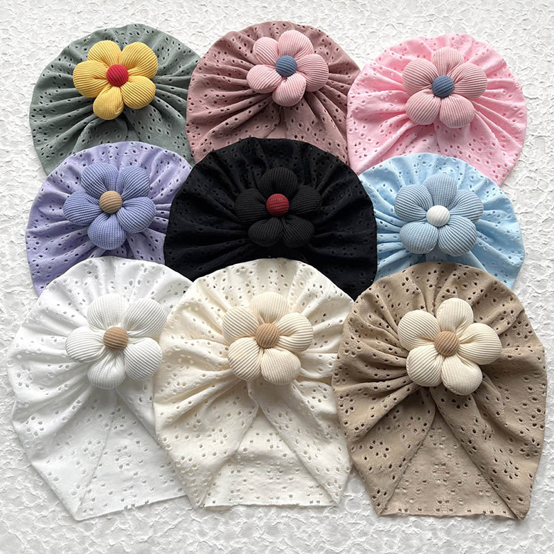 3D Flower Baby Turban Cap Summ - Dad Hat Cotton recensie en prijs