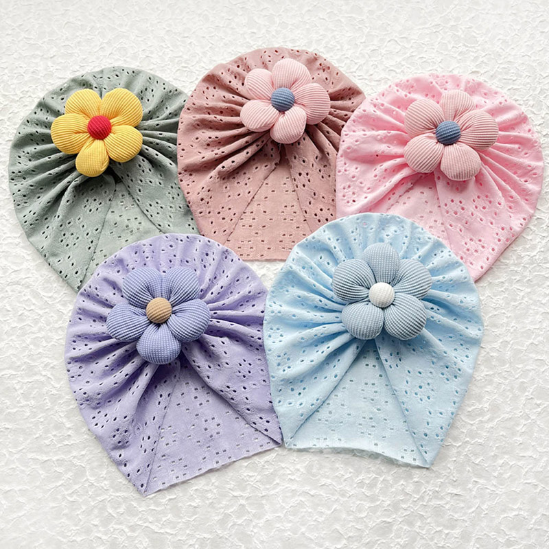 3D Flower Baby Turban Cap Summ - Dad Hat Cotton recensie en prijs