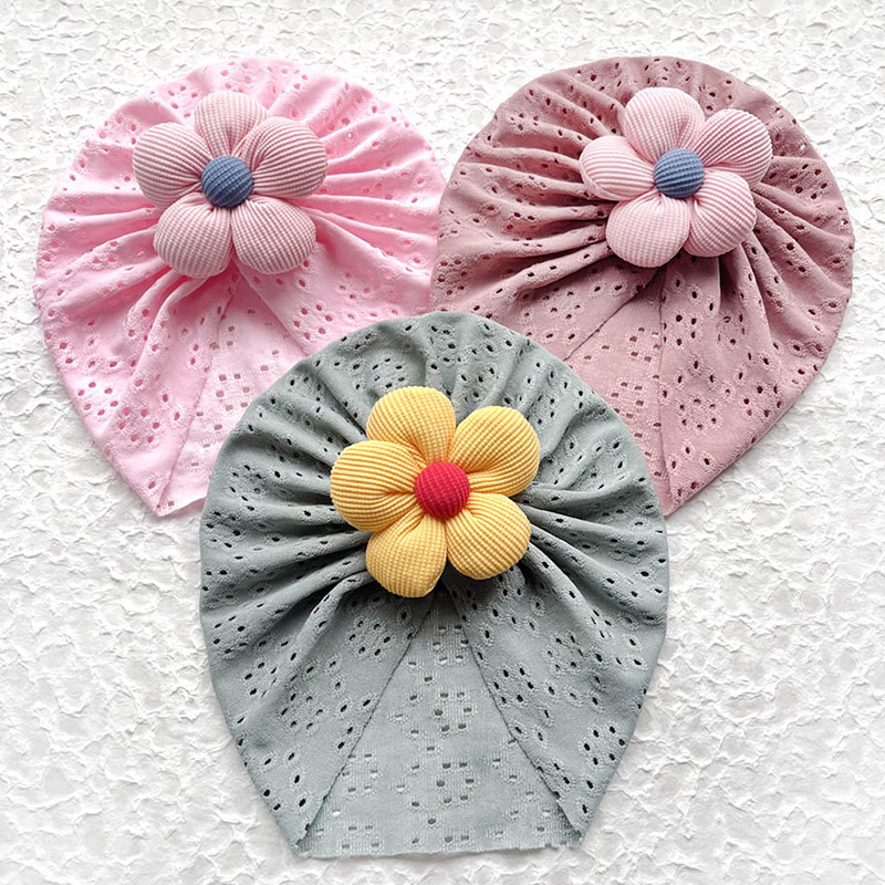 3D Flower Baby Turban Cap Summ - Dad Hat Cotton recensie en prijs