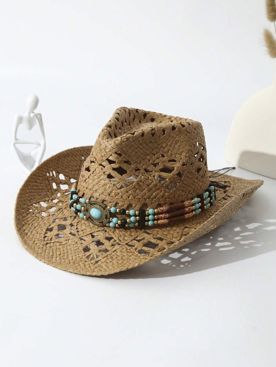 Unisex Straw Cowboy Hat With T - Cowboy Hat Straw recensie en prijs