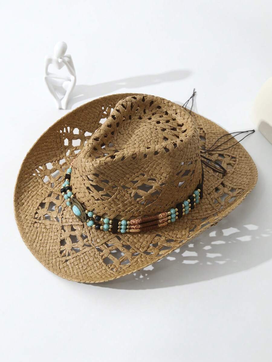 Unisex Straw Cowboy Hat With T - Cowboy Hat Straw recensie en prijs