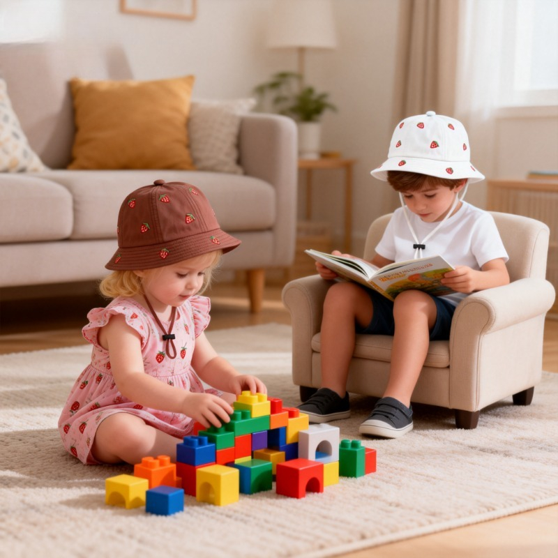 Girl Fisherman Hat with Strawb - Bucket Hat Cotton recensie en prijs