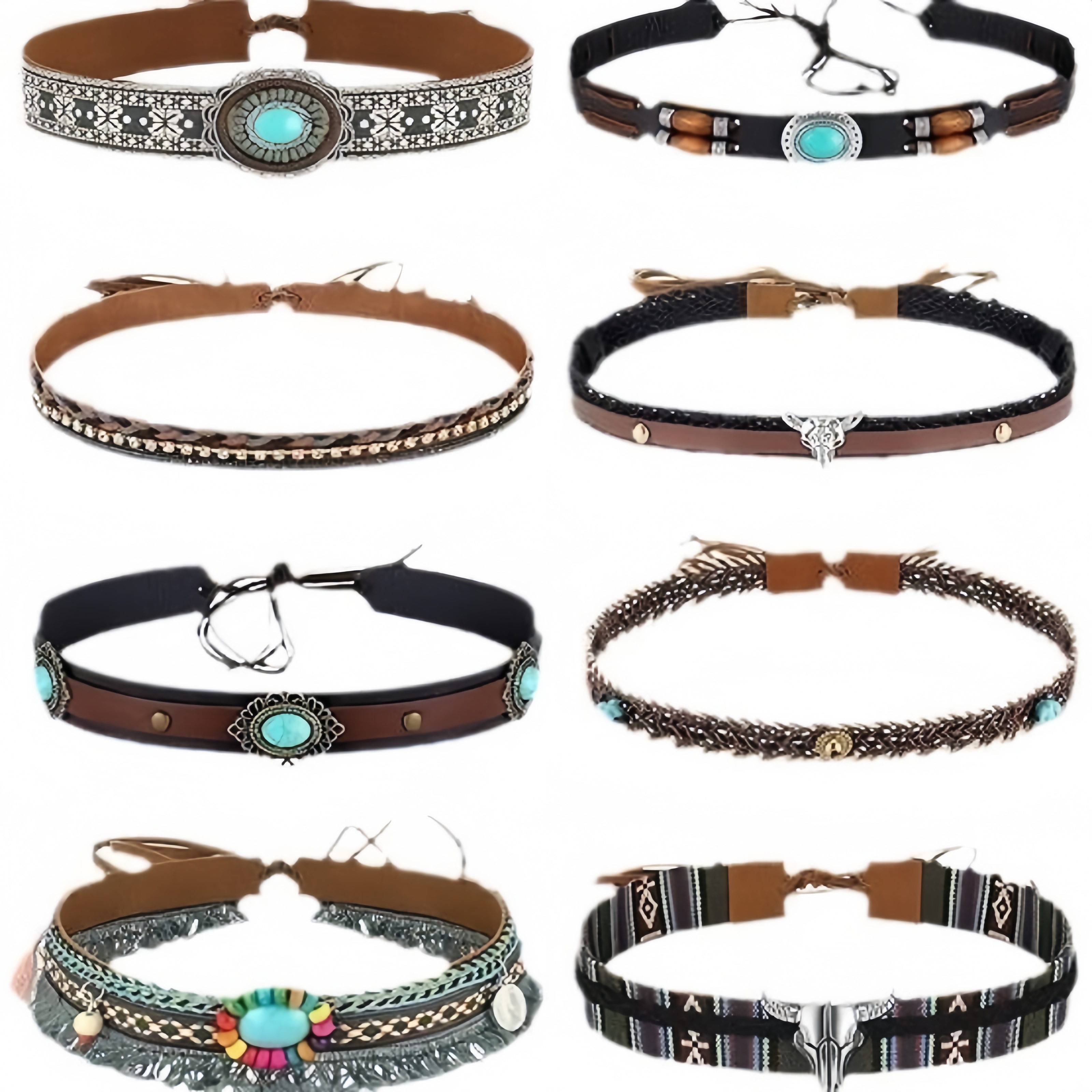Retro Ethnic Style Belt, Headb - Cowboy Hat Straw recensie en prijs