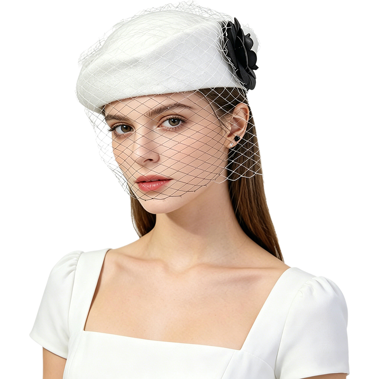 Vintage Artificial Flower Brid - Beret French Wool recensie en prijs