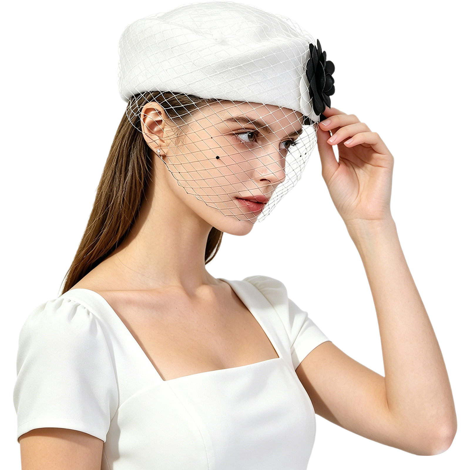 Vintage Artificial Flower Brid - Beret French Wool recensie en prijs