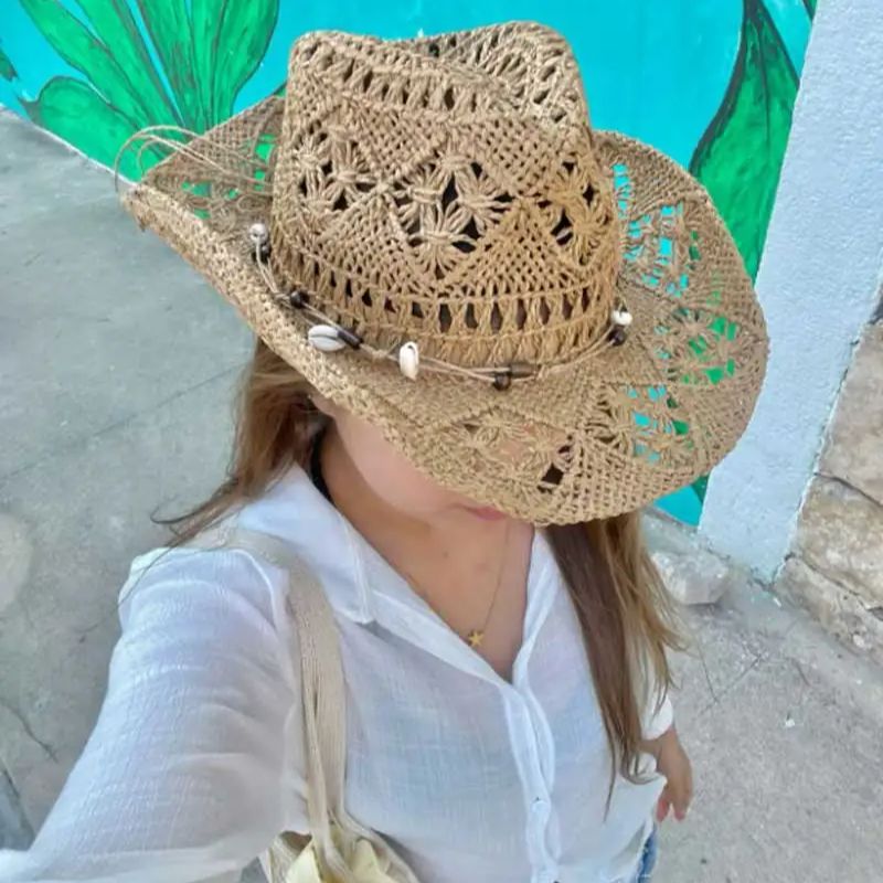 Summer Straw Hat Beach Women M - Cowboy Hat Straw recensie en prijs