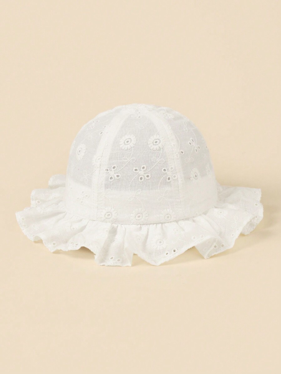 White Floral Embroidery Bucket - Bucket Hat Cotton recensie en prijs