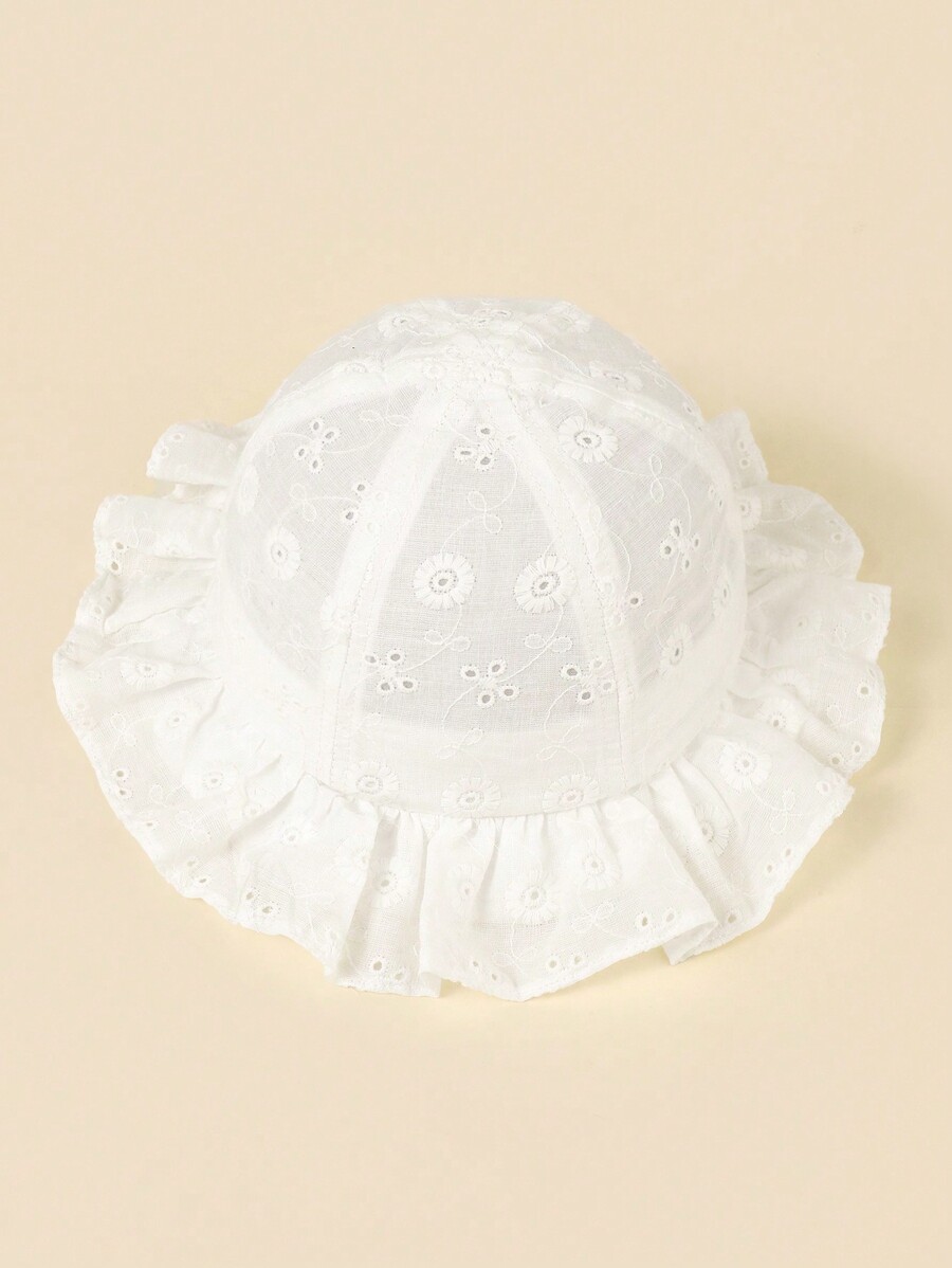 White Floral Embroidery Bucket - Bucket Hat Cotton recensie en prijs