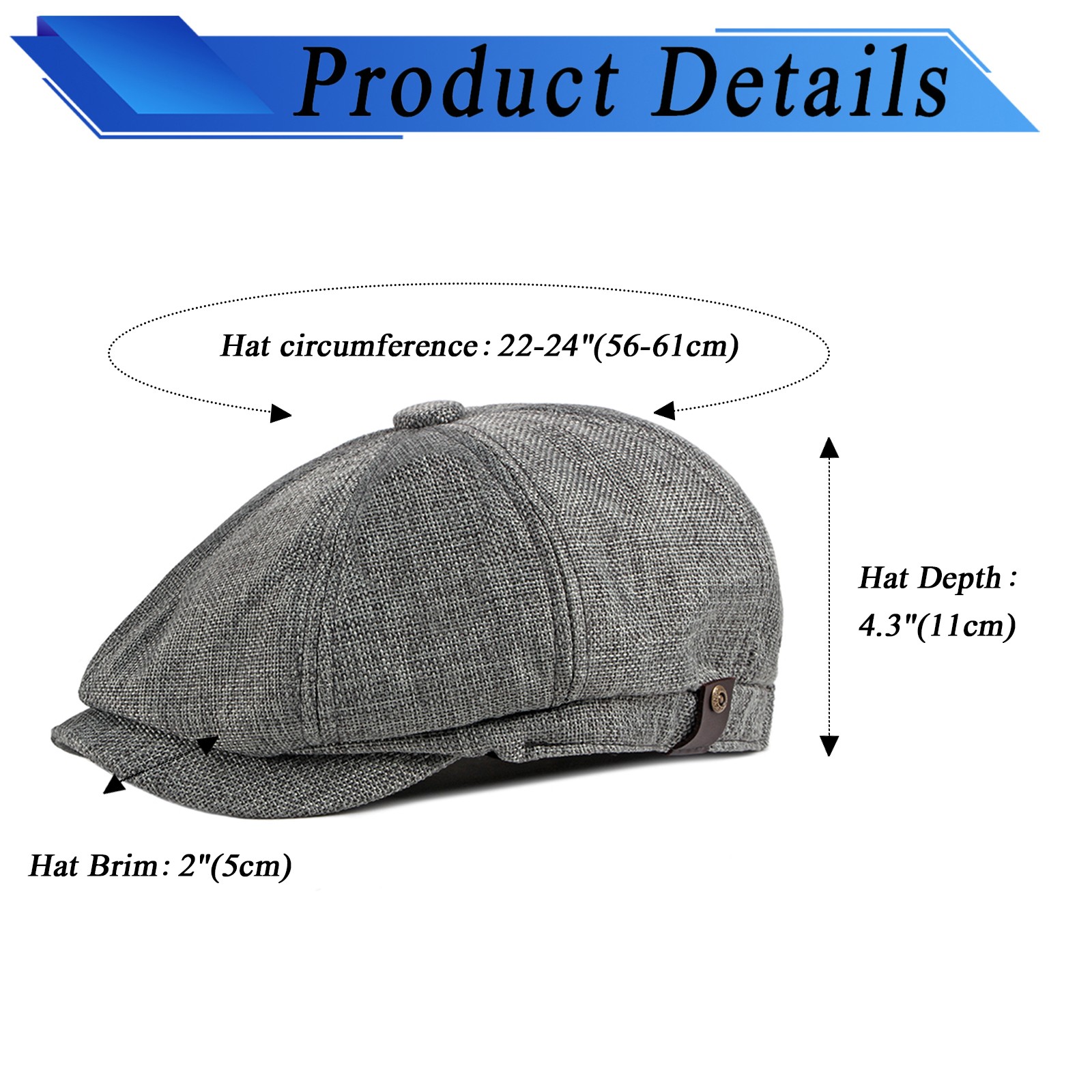 Men Classic 8 Panel Newsboy Ga - Newsboy Cap Ivy recensie en prijs