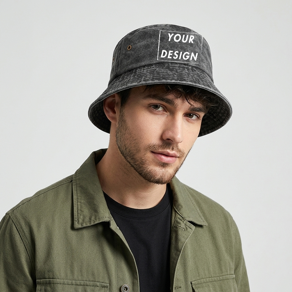 Custom Washed Vintage Bucket H - Bucket Hat Cotton recensie en prijs