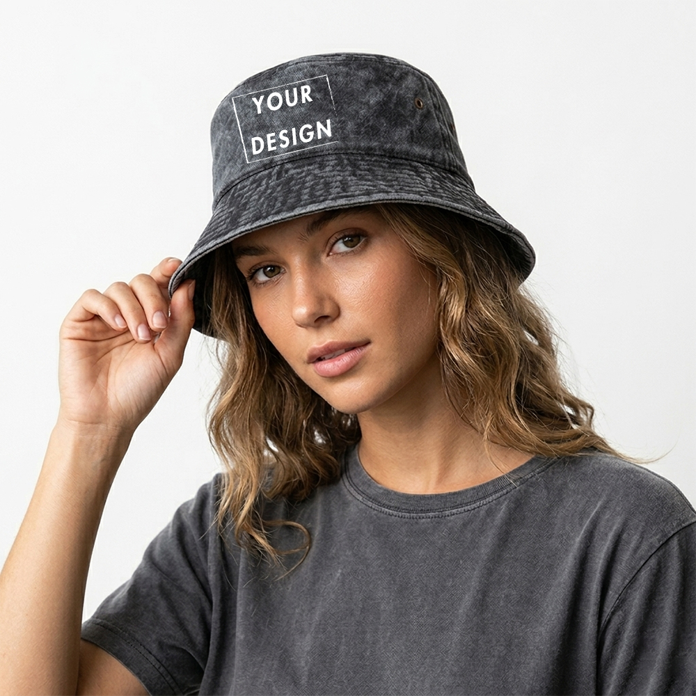 Custom Washed Vintage Bucket H - Bucket Hat Cotton recensie en prijs