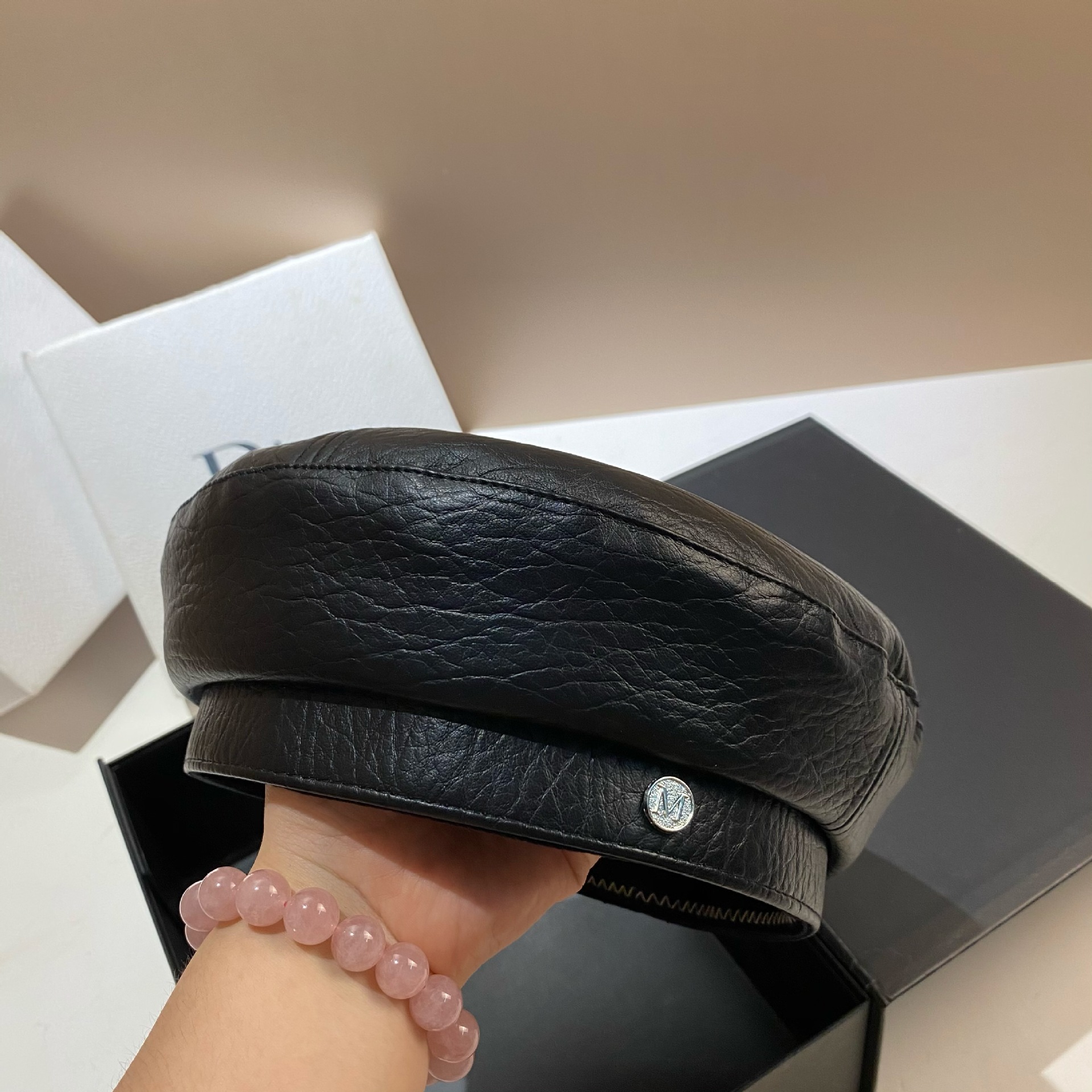 PU Leather Beret Caps Women Fa - Snapback Hat Flat recensie en prijs